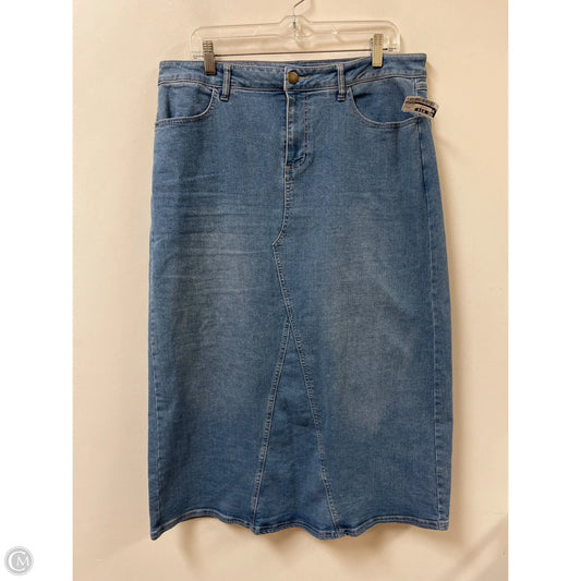 Skirt Maxi By Baccini In Blue Denim, Size: 12