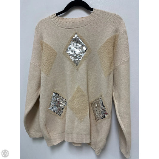 Sweater By Clothes Mentor In Cream, Size: M