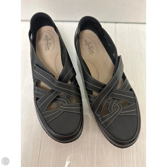 Shoes Flats By Clarks In Black, Size: 10