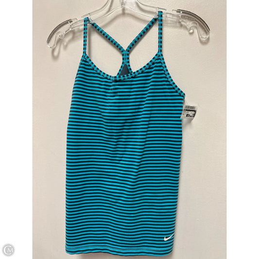 Athletic Tank Top By Nike In Striped Pattern, Size: M