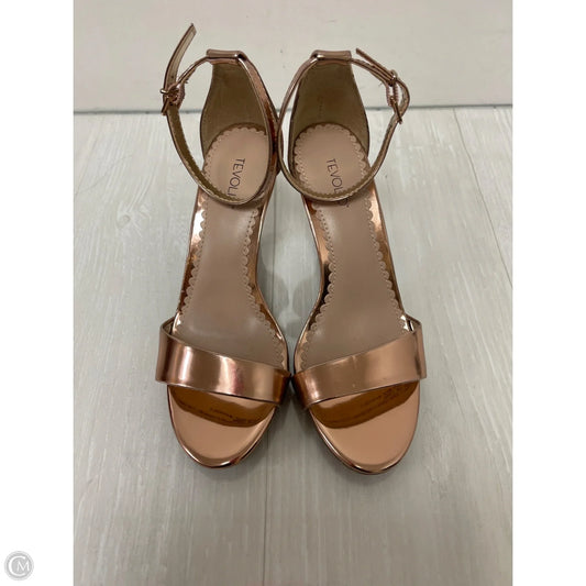 Shoes Heels Stiletto By Clothes Mentor In Rose Gold, Size: 5