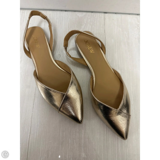 Shoes Flats By J. Crew In Gold, Size: 8