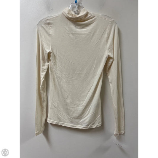 Top Long Sleeve By Banana Republic In Cream, Size: S