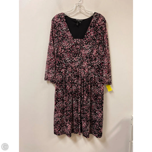 Dress Casual Short By Inc In Black & Pink, Size: 2x