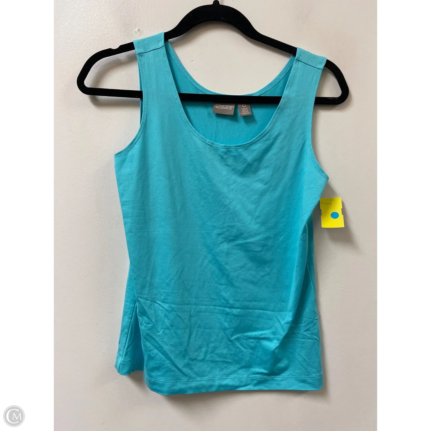 Top Short Sleeve By Chicos In Aqua, Size: S
