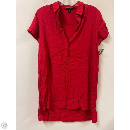 Dress Casual Short By Express In Red, Size: S