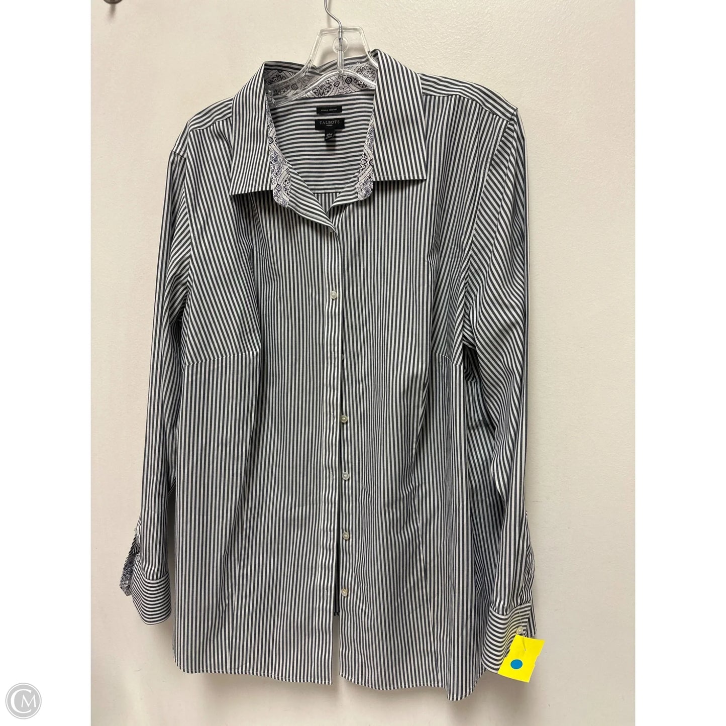 Blouse Long Sleeve By Talbots In Striped Pattern, Size: 2x