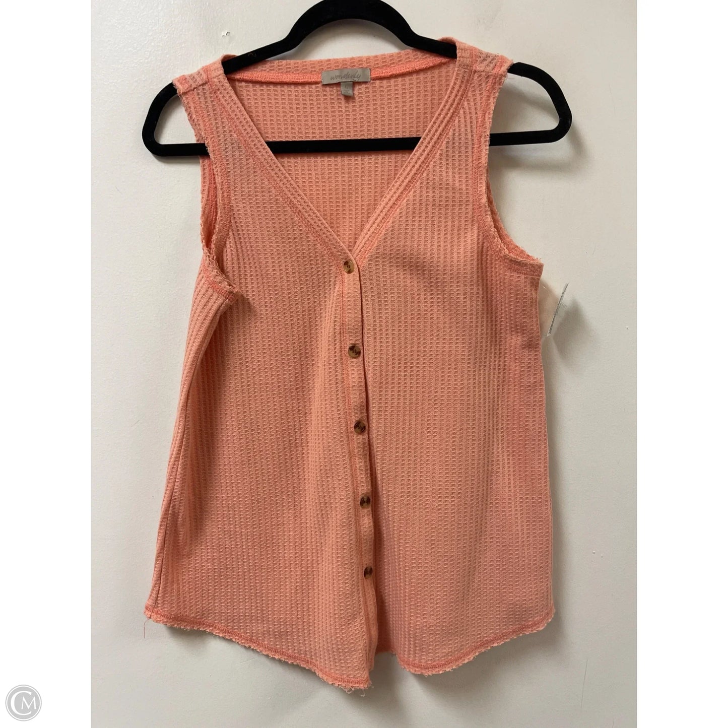 Top Sleeveless By Wonderly In Coral, Size: L