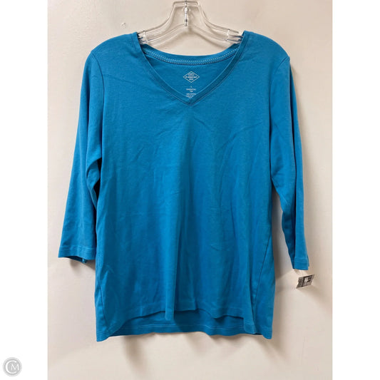 Top 3/4 Sleeve By St Johns Bay In Blue, Size: L