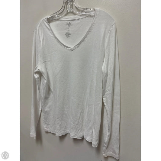 Top Long Sleeve By St Johns Bay In White, Size: L