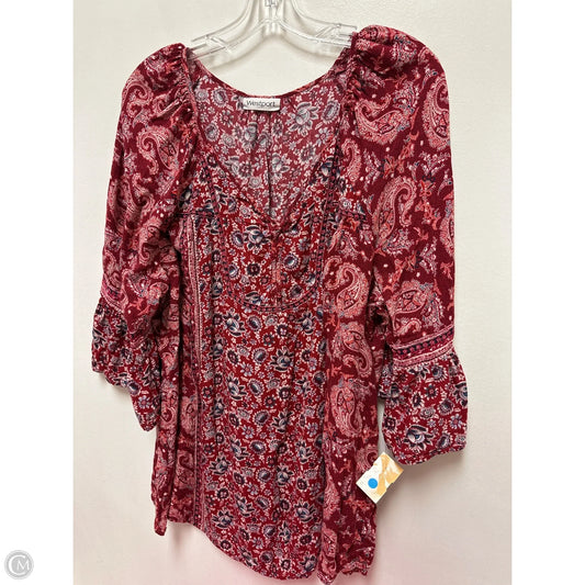 Top Short Sleeve By Westport In Red, Size: 3x
