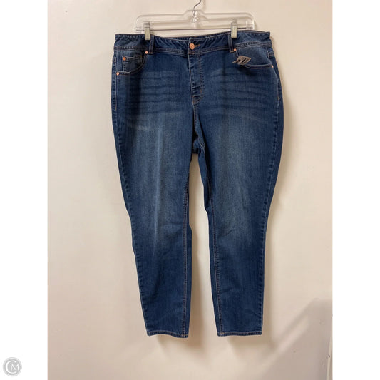Jeans Straight By Cato In Blue Denim, Size: 18