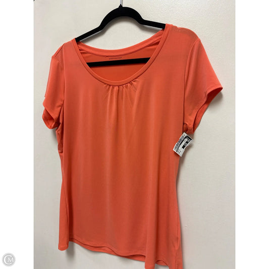 Top Short Sleeve By Worthington In Orange, Size: Xl