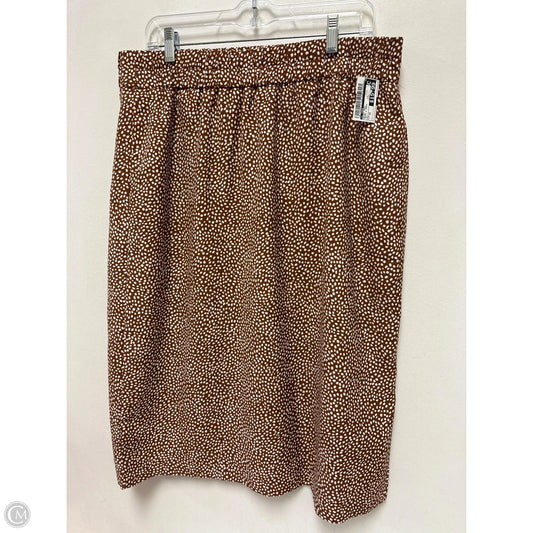 Skirt Midi By J. Crew In Brown & Cream, Size: 12