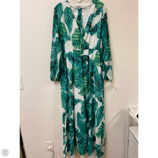 Dress Casual Maxi By Clothes Mentor In Tropical Print, Size: 2x