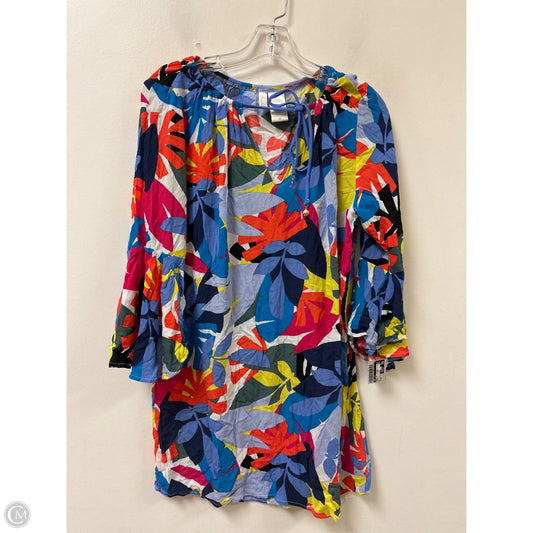 Tunic Long Sleeve By Anne Cole In Multi-colored, Size: M