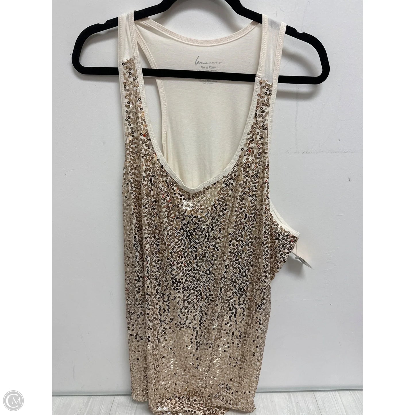 Top Sleeveless By Lane Bryant In Cream, Size: 3x