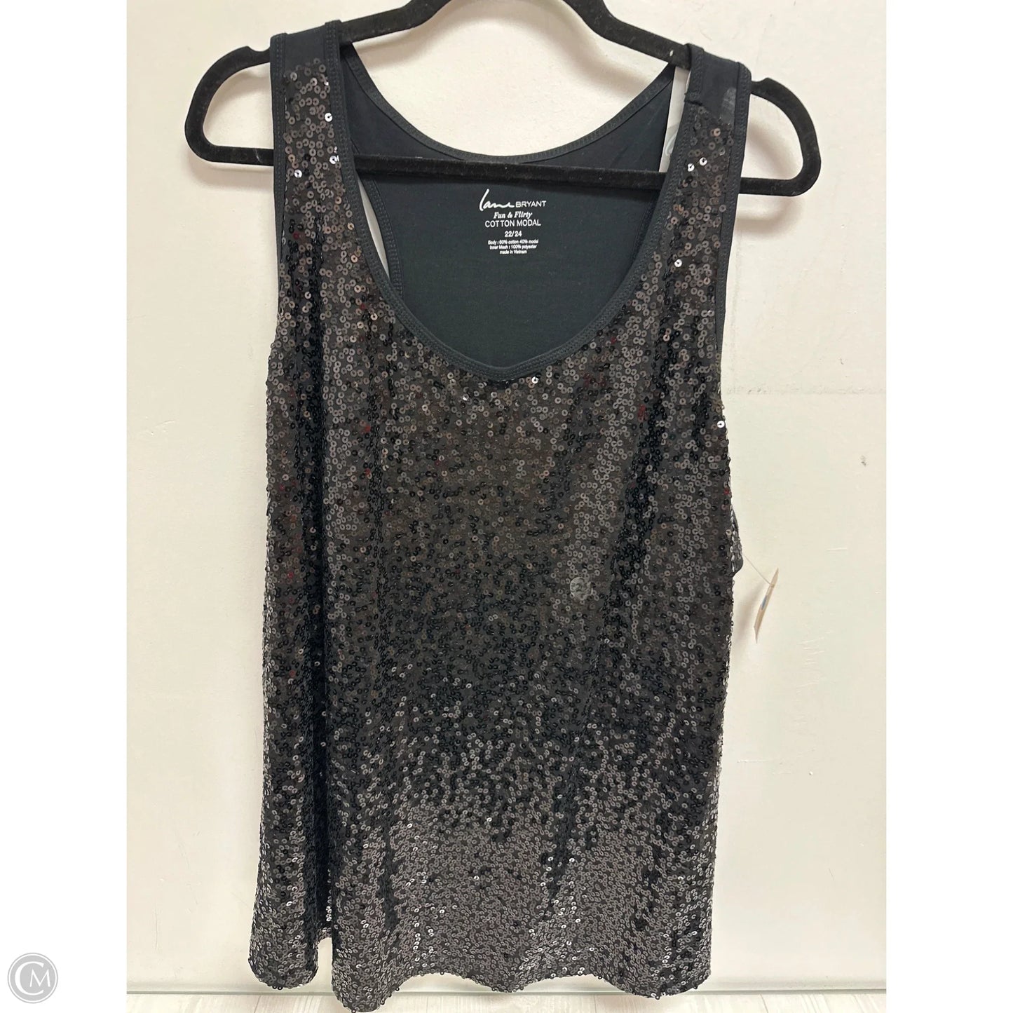 Top Sleeveless By Lane Bryant In Black, Size: 3x