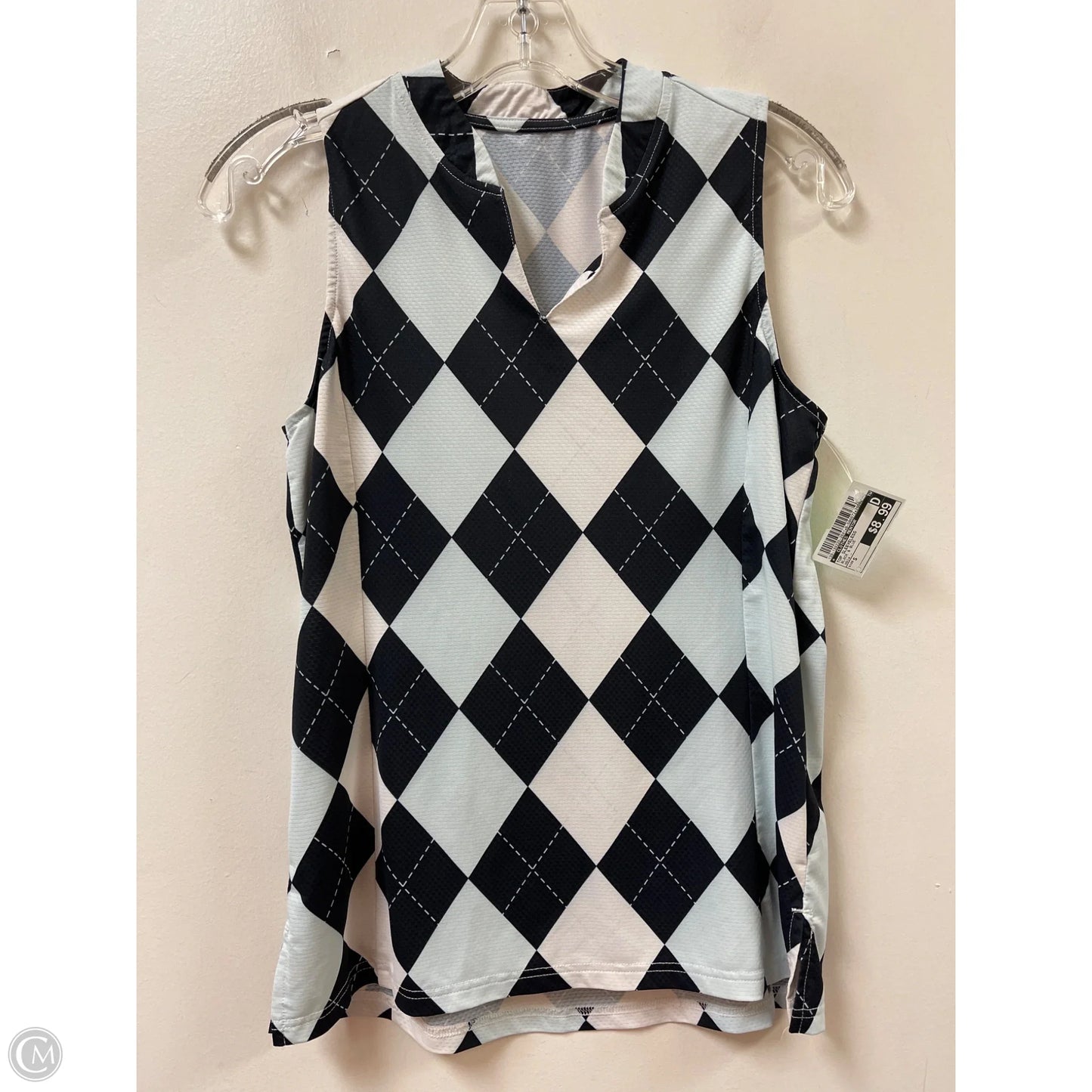 Top Sleeveless By Clothes Mentor In Black & Blue, Size: S