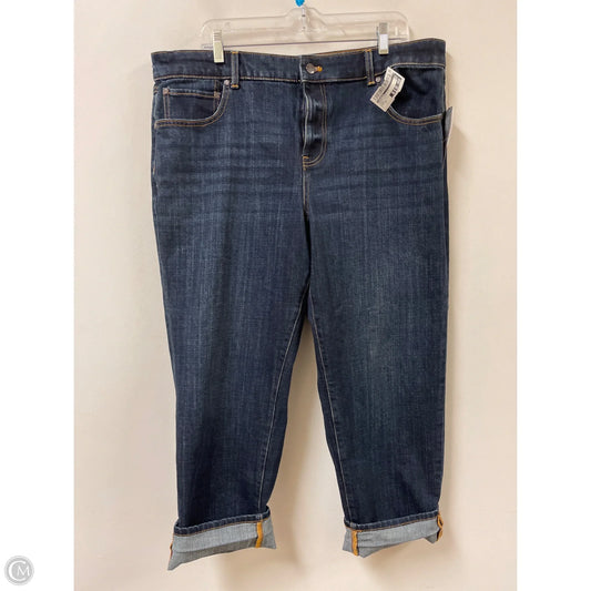 Jeans Straight By Talbots In Blue Denim, Size: 16