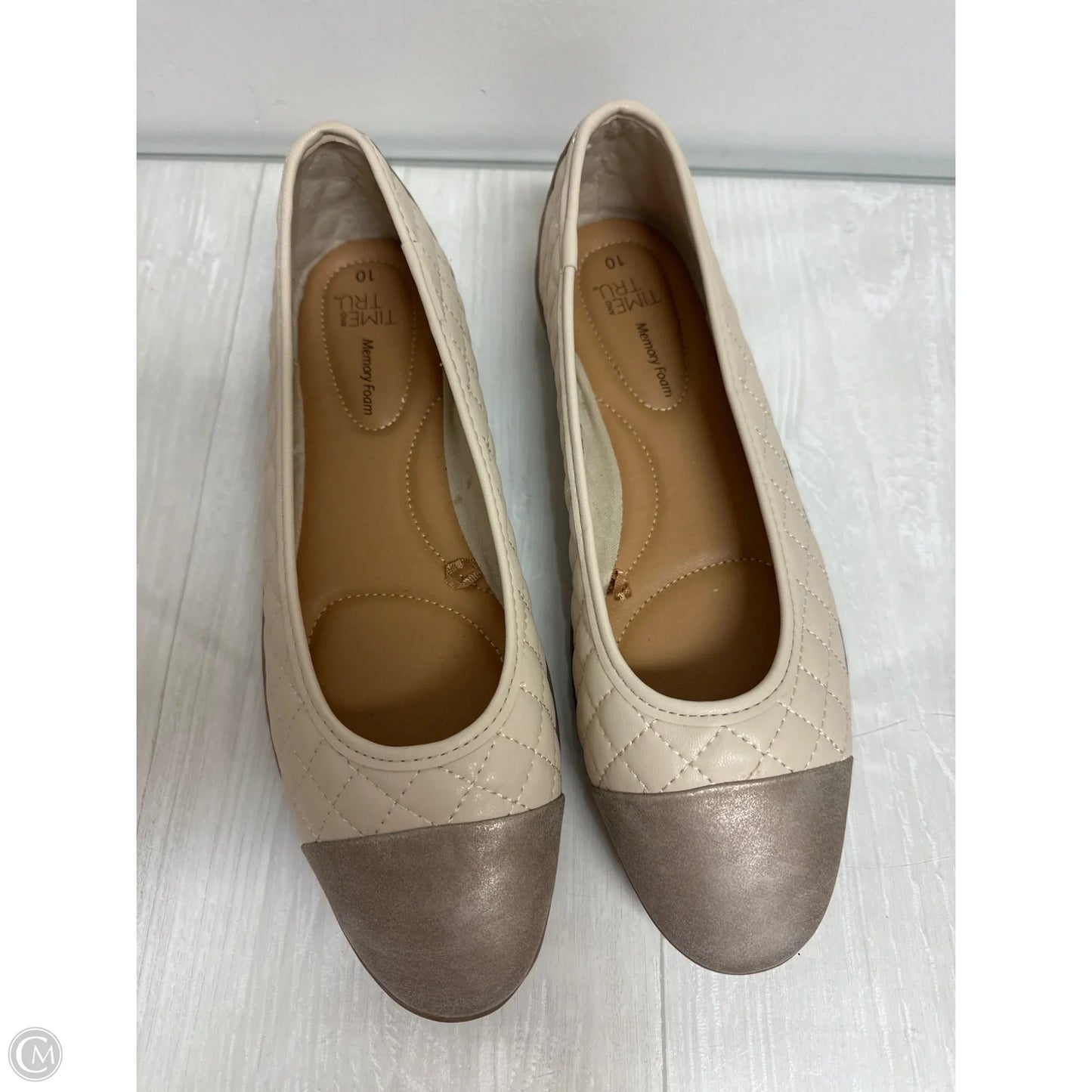 Shoes Flats By Time And Tru In Cream, Size: 10