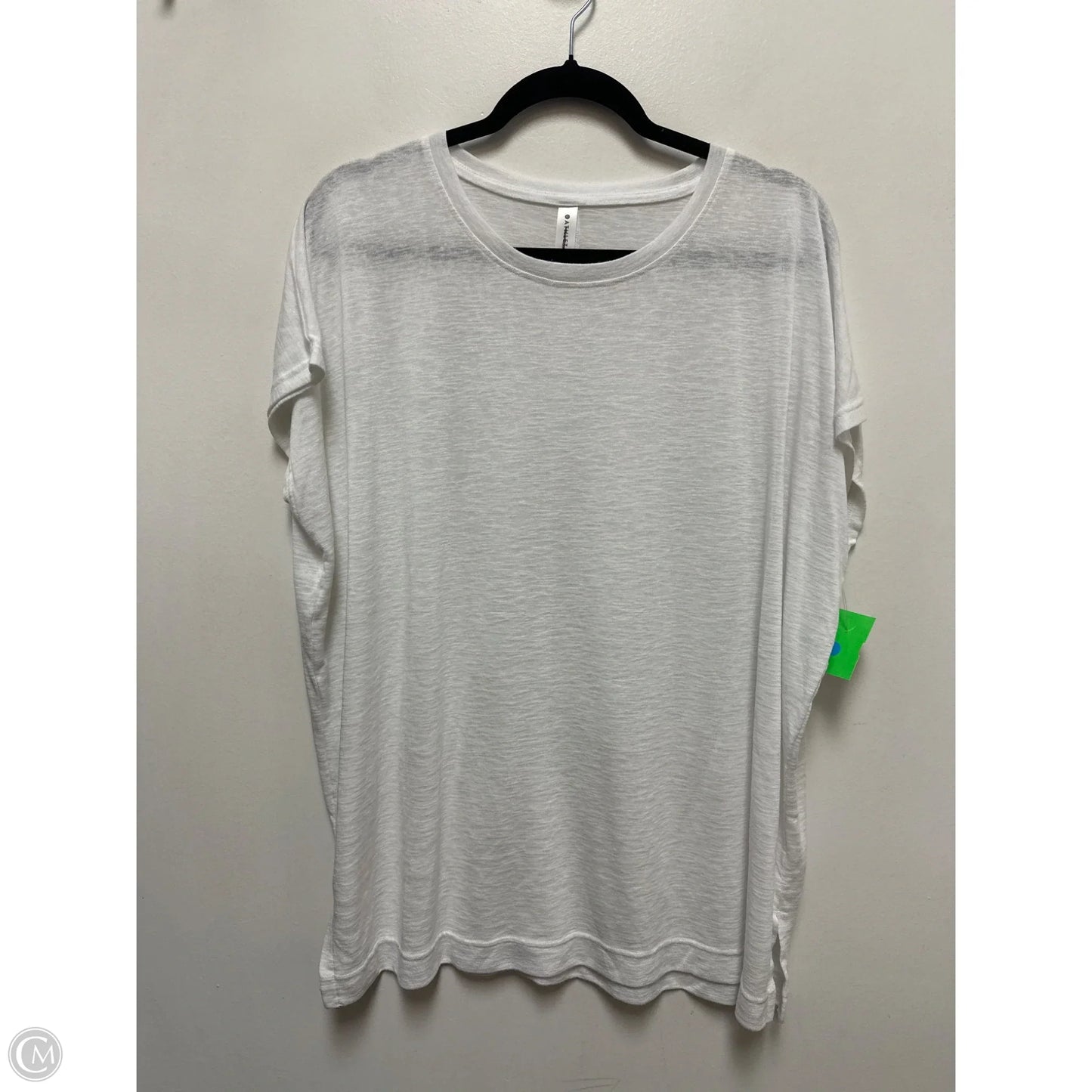 Top Short Sleeve By Athleta In White, Size: L