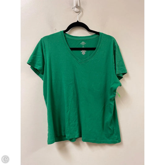 Top Short Sleeve Basic By St Johns Bay In Green, Size: 1x