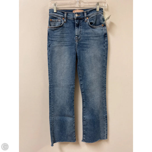 Jeans Straight By 7 For All Mankind In Blue Denim, Size: 2