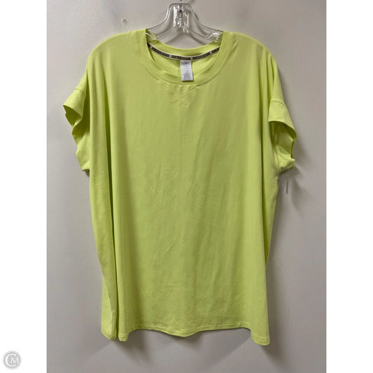 Athletic Top Short Sleeve By Livi Active In Yellow, Size: Xl