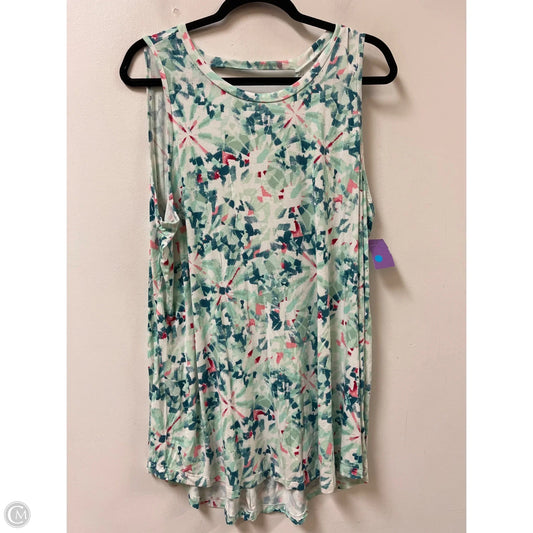 Top Sleeveless By Livi Active In Green, Size: 2x