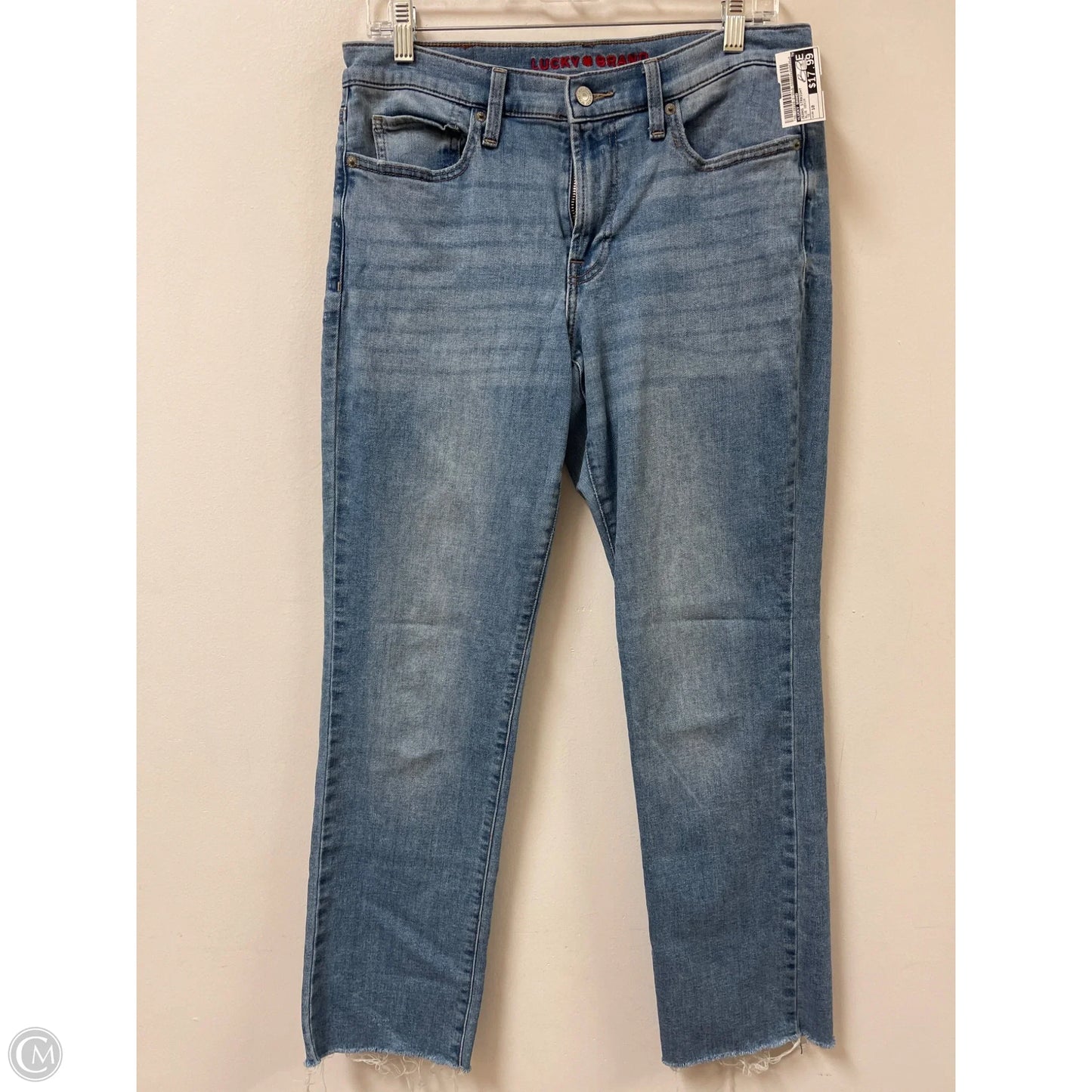Jeans Straight By Lucky Brand In Blue Denim, Size: 10