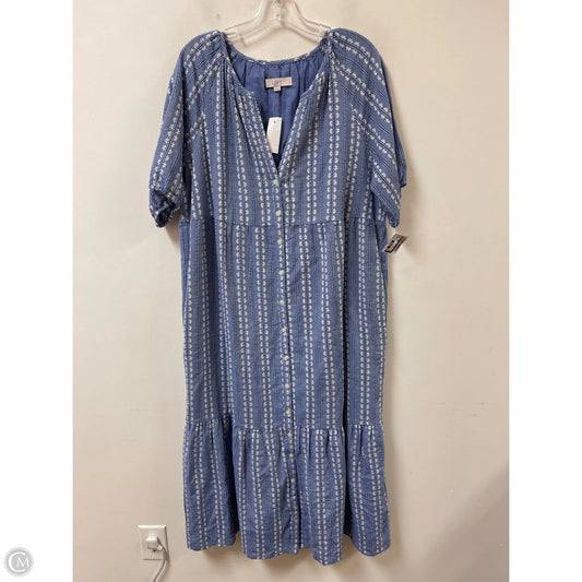 Dress Casual Maxi By Loft In Blue, Size: Xl