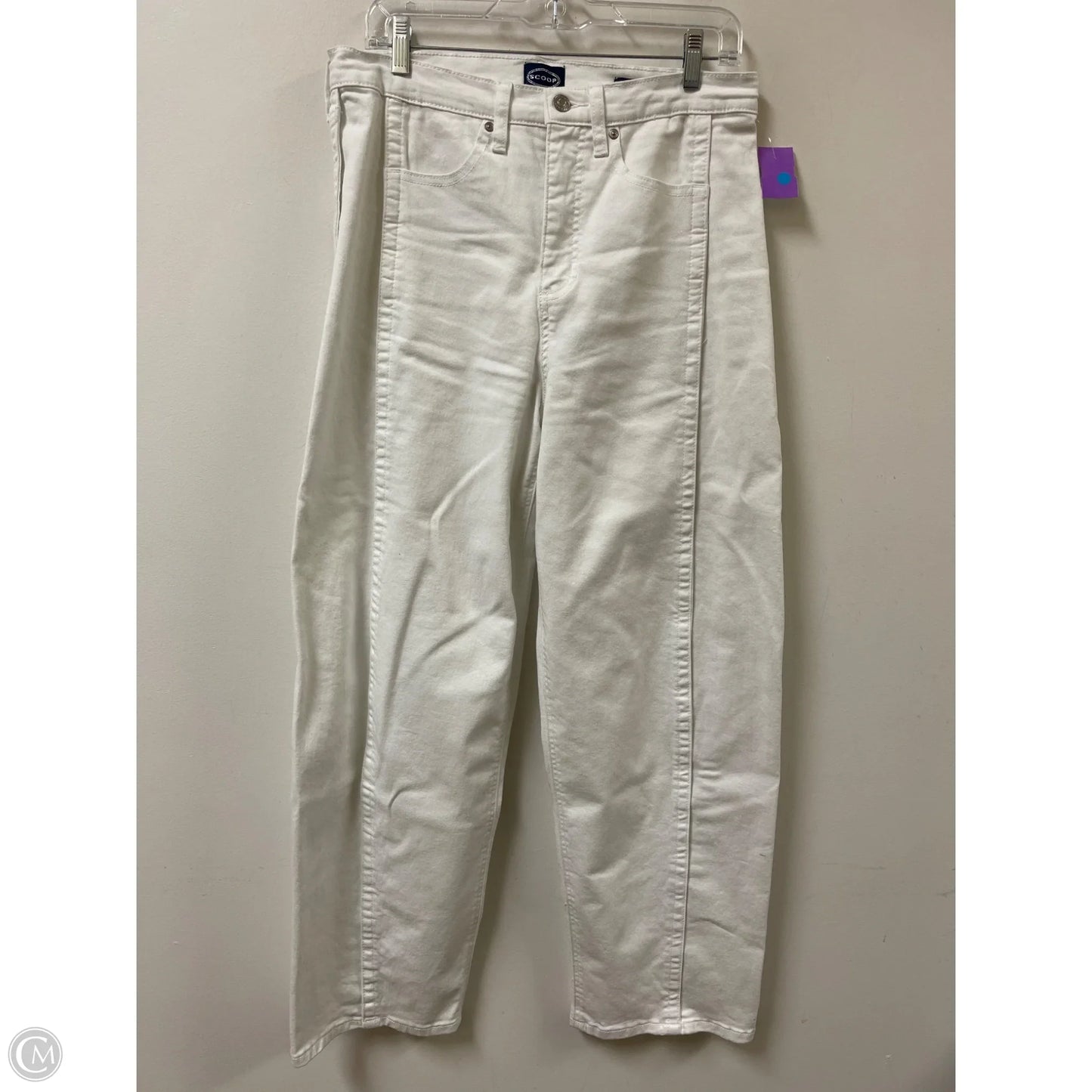 Jeans Wide Leg By Scoop In White, Size: 6