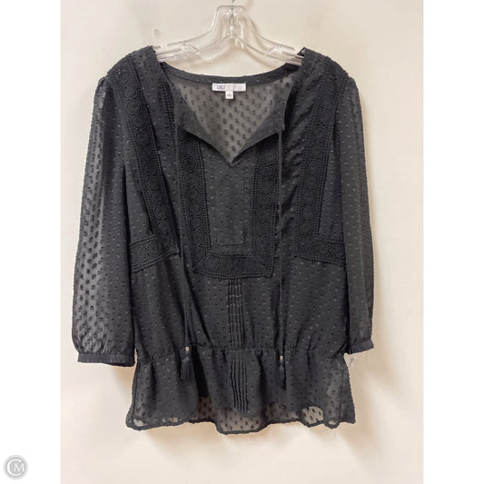 Top Long Sleeve By Dr2 In Black, Size: L