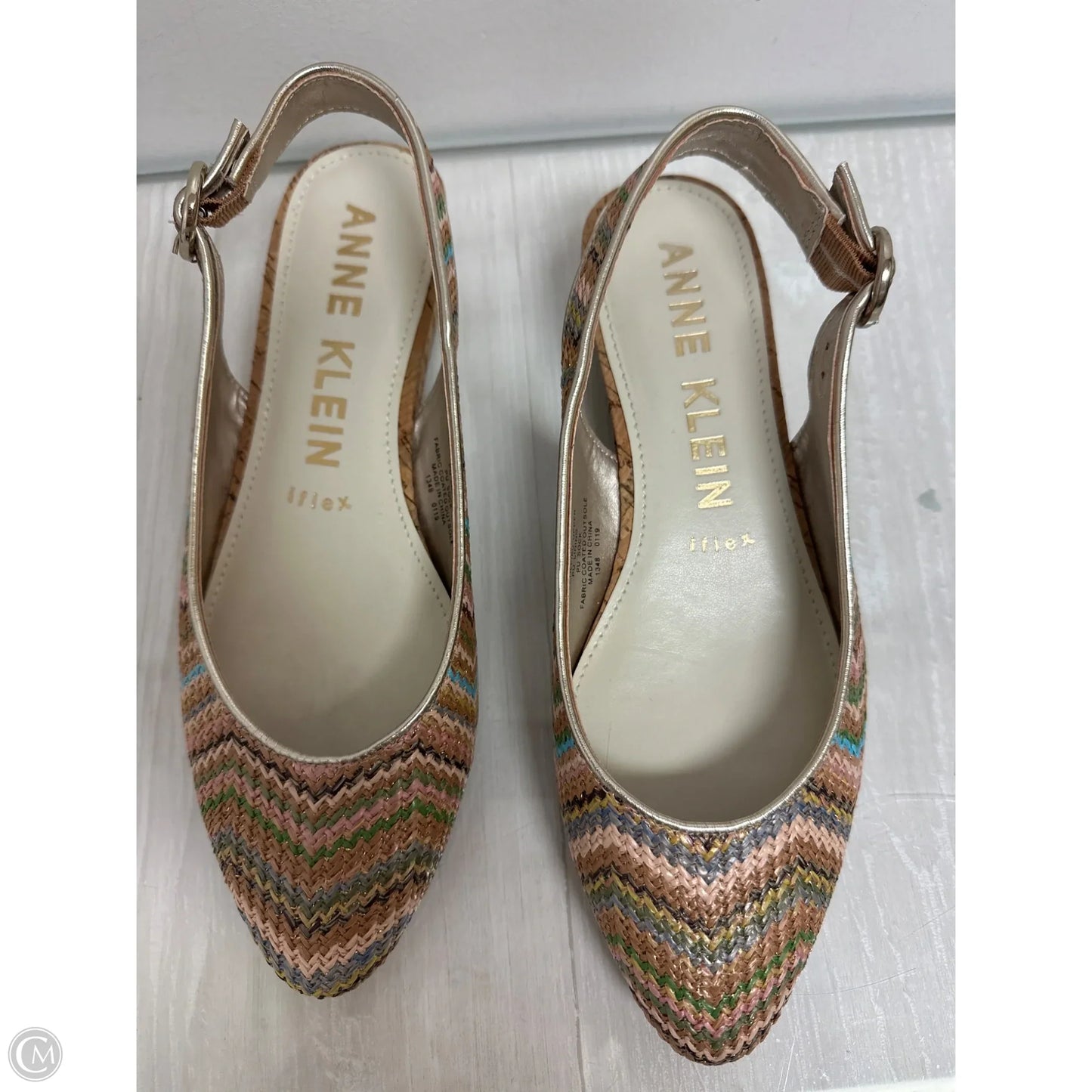 Shoes Heels Wedge By Anne Klein In Chevron Pattern, Size: 7
