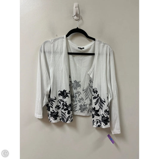 Cardigan By Talbots In Black & White, Size: 3x