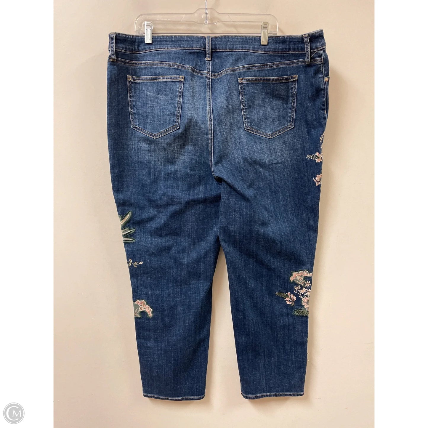 Jeans Straight By Chicos In Blue Denim, Size: 20