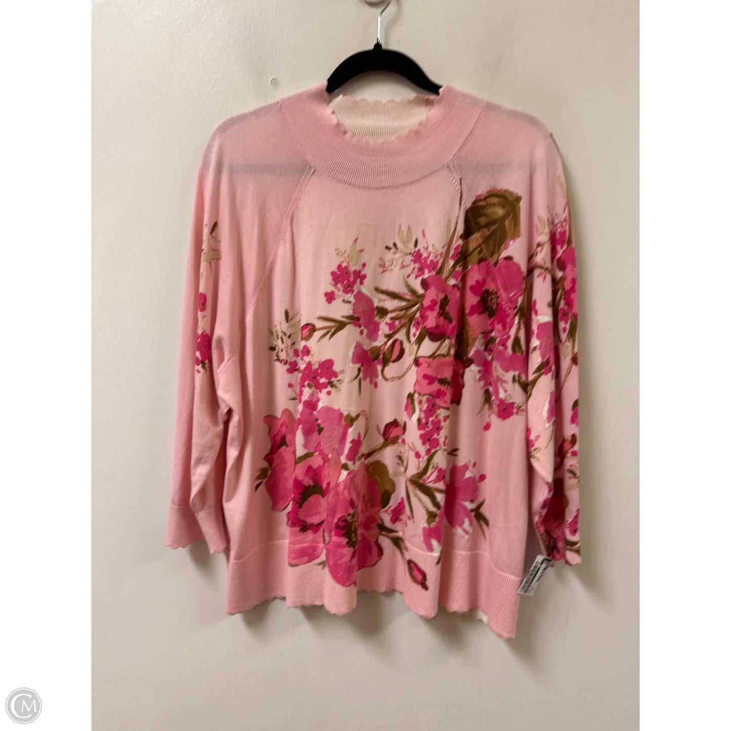 Sweater By Talbots In Pink, Size: 3x