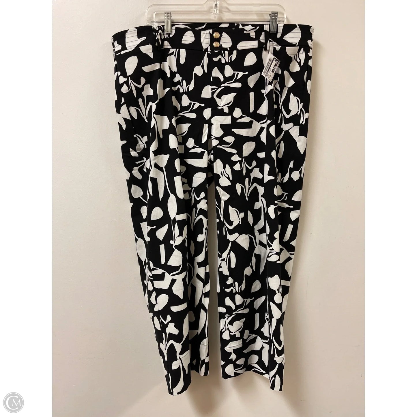 Pants Wide Leg By Chicos In Black & White, Size: 20