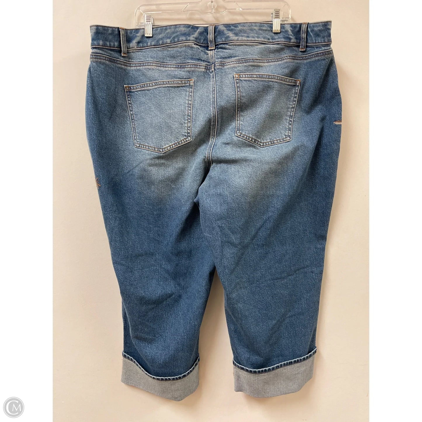 Jeans Cropped By Talbots In Blue Denim, Size: 22