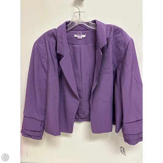 Blazer By Chicos In Purple, Size: 2x