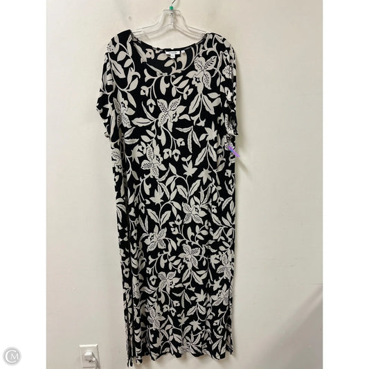Dress Casual Maxi By Chicos In Black & White, Size: 1x