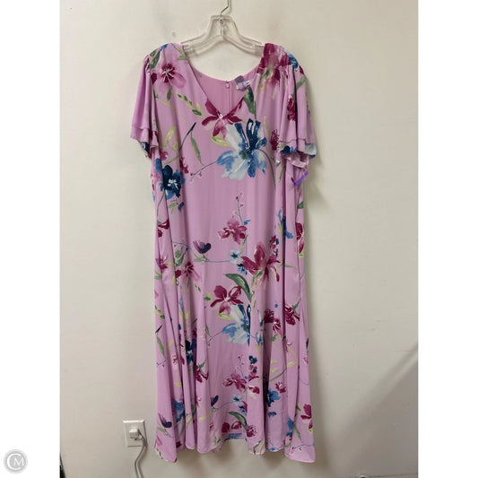 Dress Casual Maxi By Chicos In Pink, Size: 2x