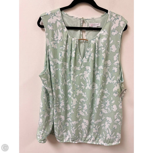 Top Short Sleeve By Liz Claiborne In Green, Size: 2x