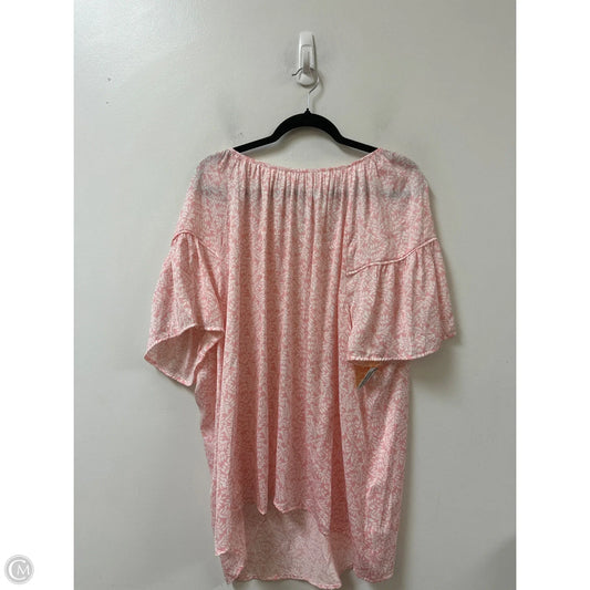 Top Short Sleeve By Croft And Barrow In Pink, Size: 3x