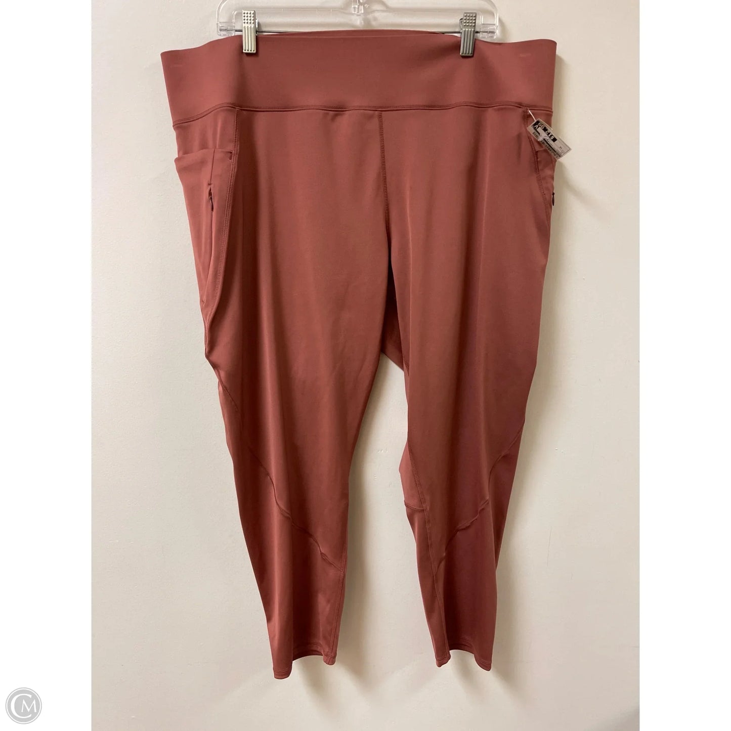 Athletic Leggings By Flx In Bronze, Size: 3x