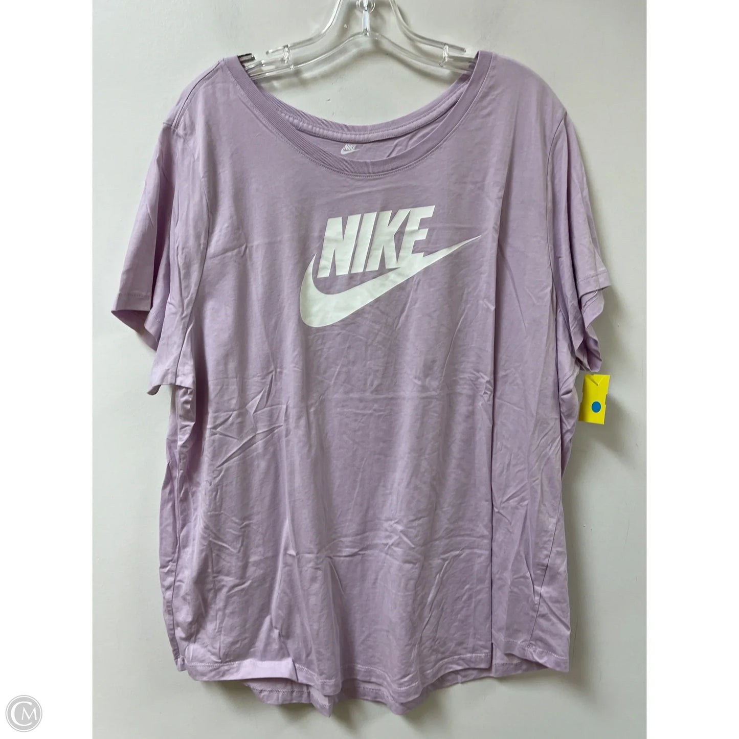 Athletic Top Short Sleeve By Nike In Pink, Size: 3x