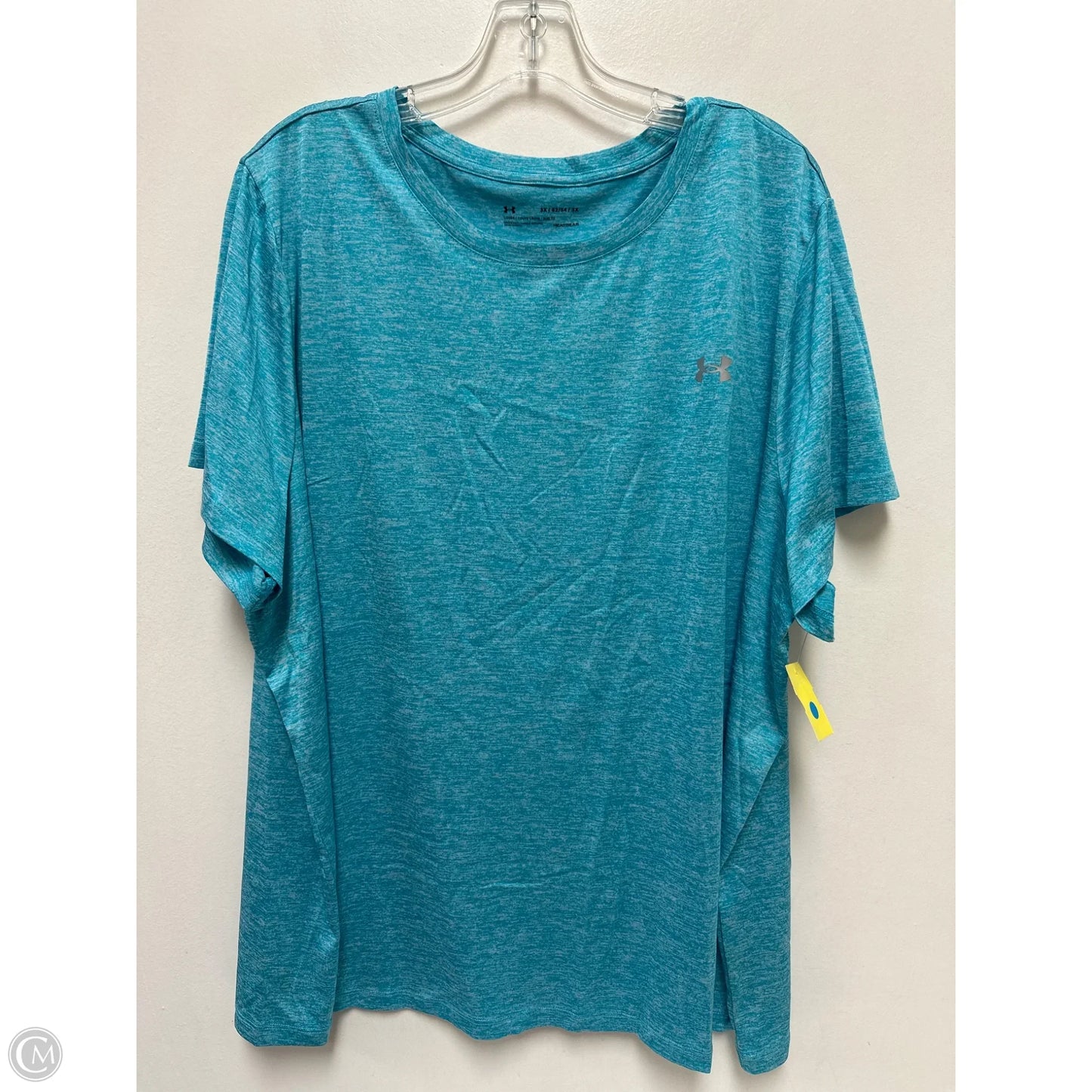 Athletic Top Short Sleeve By Under Armour In Blue, Size: 3x