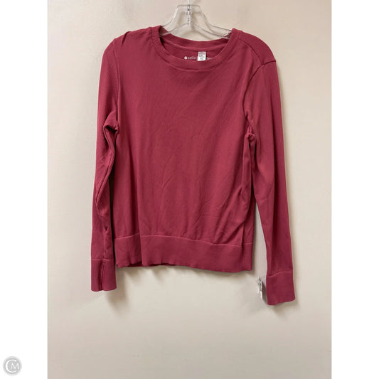 Athletic Top Long Sleeve Crewneck By Zella In Pink, Size: M