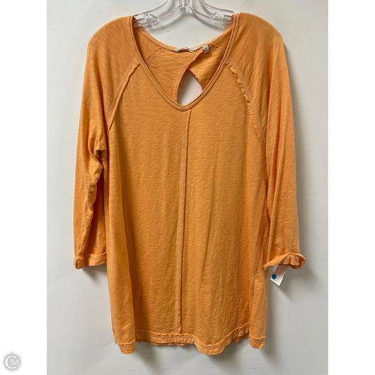 Tunic Long Sleeve By Soft Surroundings In Orange, Size: M